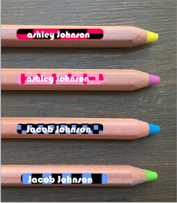 Retro Pencil Labels